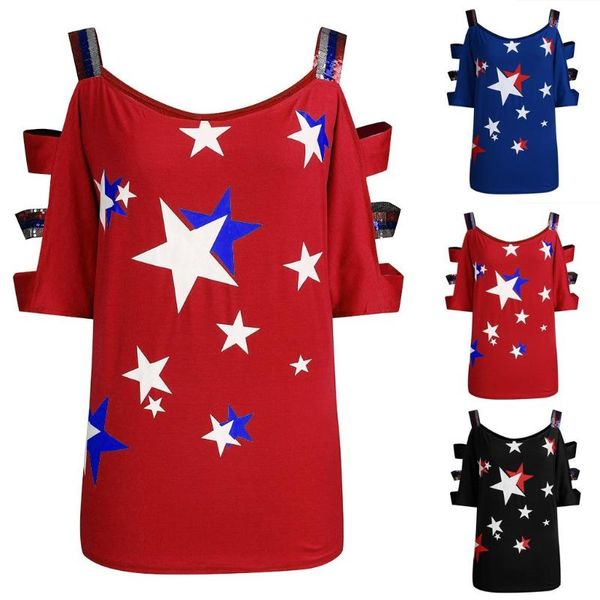 women's t-shirt feminina manga longa women plus size casual flag print off shoulder slings sleeve girls oversize blouse 2021, White
women's t-shirt feminina manga longa women plus size casual flag print off shoulder slings sleeve girls oversize blouse 2021, White