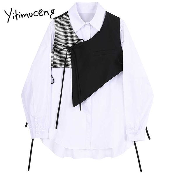 yitimuceng asymmetrical 2 pieces button blouse women loose spring fashion korean clothes square collar shirt sleeve 210601, White
yitimuceng asymmetrical 2 pieces button blouse women loose spring fashion korean clothes square collar shirt sleeve 210601, White