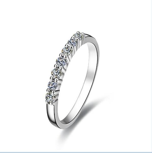 cluster rings 18k 0.7ct sweet love 7 stones solid white gold wedding band ring reliable diamond for women engagement jewelry, Golden;silver
cluster rings 18k 0.7ct sweet love 7 stones solid white gold wedding band ring reliable diamond for women engagement jewelry, Golden;silver