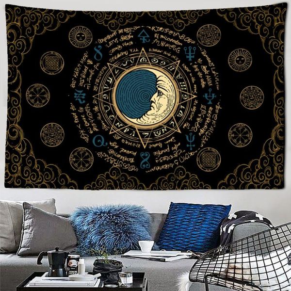 tapestries sun and moon rune tapestry wall hanging witchcraft crow death tarot card bed sheet bedroom home decor
tapestries sun and moon rune tapestry wall hanging witchcraft crow death tarot card bed sheet bedroom home decor