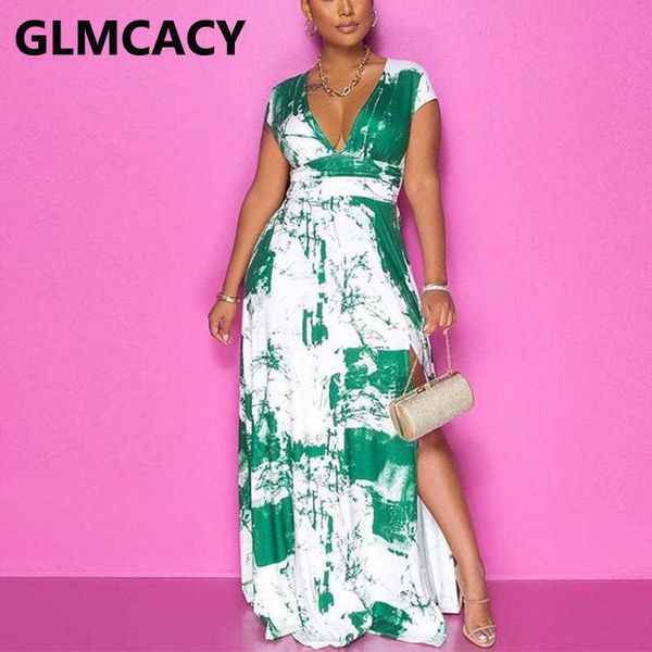 short sleeve v neck maxi dress elegant evening party slit long vestidos 210702, Black;gray
short sleeve v neck maxi dress elegant evening party slit long vestidos 210702, Black;gray