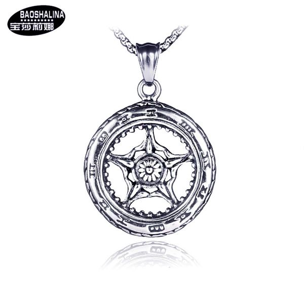 posalina hip hop street trendy men's boat anchor necklace titanium steel rudder pendant, Silver
posalina hip hop street trendy men's boat anchor necklace titanium steel rudder pendant, Silver