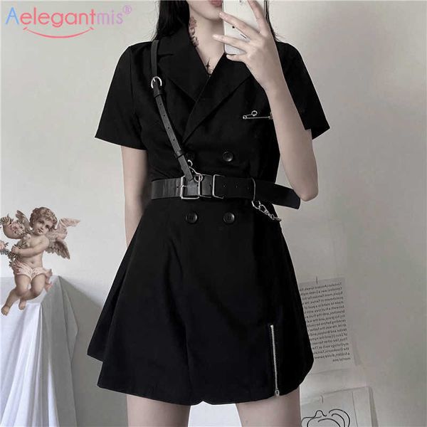 aelegantmis casual high street sashes black blazer dress women spring double breasted with belt female chic vintage 210607, White
aelegantmis casual high street sashes black blazer dress women spring double breasted with belt female chic vintage 210607, White