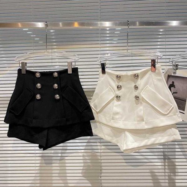 fabpop summer arrivals double breasted metal buttons fake two piece shorts casual women gb564 210709, White;black
fabpop summer arrivals double breasted metal buttons fake two piece shorts casual women gb564 210709, White;black