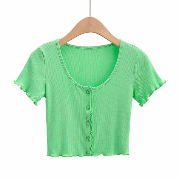 women's t-shirt 2021 v-neck button short y2k indie all-match ribbed short-sleeve streetwear tee t-shirts summer solid for women, White
women's t-shirt 2021 v-neck button short y2k indie all-match ribbed short-sleeve streetwear tee t-shirts summer solid for women, White
