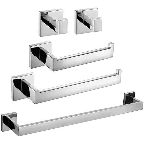 towel racks bathroom accessory set, wall mount square, 5-piece bath collection set ring hanger
towel racks bathroom accessory set, wall mount square, 5-piece bath collection set ring hanger