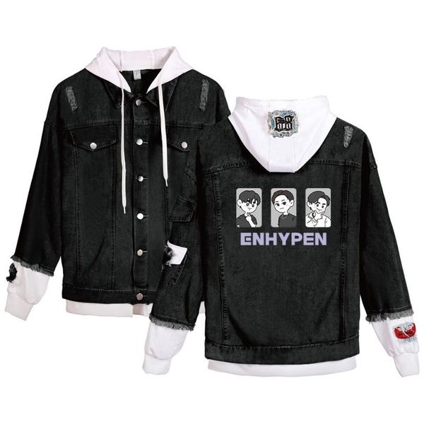 men's hoodies & sweatshirts enhypen kpop print autumn winter holiday men/women street clothes denim kawaii hooded jacket, Black
men's hoodies & sweatshirts enhypen kpop print autumn winter holiday men/women street clothes denim kawaii hooded jacket, Black