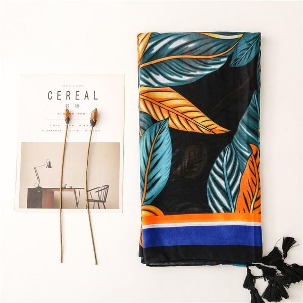 scarves creative collocation of blue and yellow contrast color big leaf literary temperament cotton feel scarf female thin, Blue;gray
scarves creative collocation of blue and yellow contrast color big leaf literary temperament cotton feel scarf female thin, Blue;gray