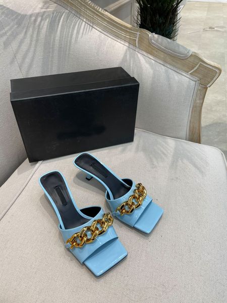 chain flat mid heel nappa mules sandals designer luxury women summer outdoor shoes lady leather slippers 05, Black
chain flat mid heel nappa mules sandals designer luxury women summer outdoor shoes lady leather slippers 05, Black