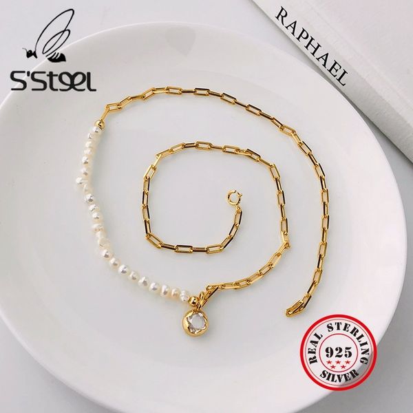 s'steel pearl necklace for women 925 sterling silver zircon geometric gold pendant necklaces collares mujer joyas fine jewelry
s'steel pearl necklace for women 925 sterling silver zircon geometric gold pendant necklaces collares mujer joyas fine jewelry