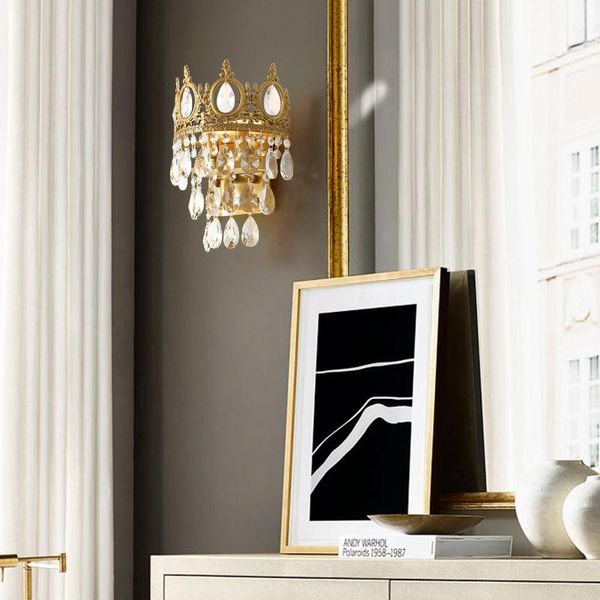 wall lamp all copper crystal light luxury bedroom living room creative bedside aisle
wall lamp all copper crystal light luxury bedroom living room creative bedside aisle