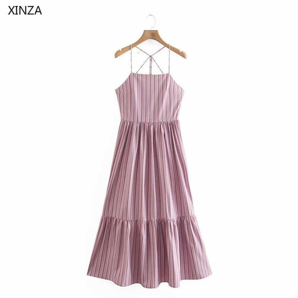 casual dresses striped pleated summer women straps sleeveless backless party female side zip midi pink u7ip, Black;gray
casual dresses striped pleated summer women straps sleeveless backless party female side zip midi pink u7ip, Black;gray