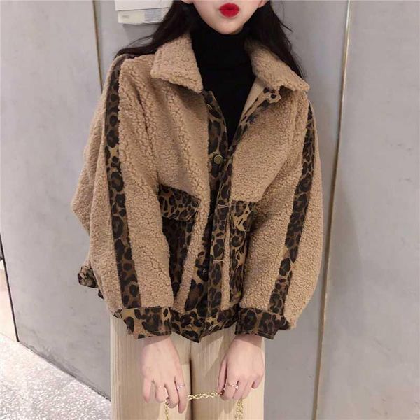 women's jackets winter women casual elegant leopard patchwork jacket warm cardigan female plush coats sweatshirt outerwear overcoat, Black;brown
women's jackets winter women casual elegant leopard patchwork jacket warm cardigan female plush coats sweatshirt outerwear overcoat, Black;brown