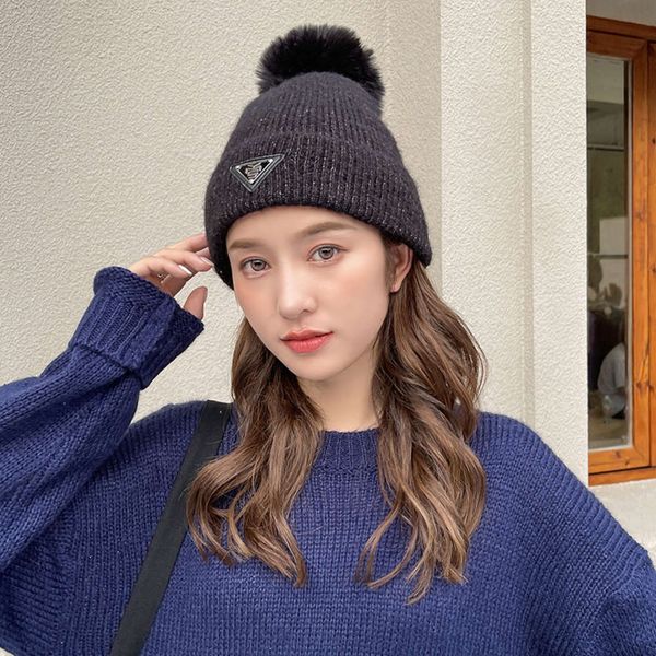 hat autumn and winter knitted women's version candy triangle label with hair ball lovely parent-child pullover wool, Blue;gray
hat autumn and winter knitted women's version candy triangle label with hair ball lovely parent-child pullover wool, Blue;gray