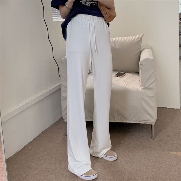 casual minimalist all match elastic-waist pants streetwear office lady loose slim straight chic femme trousers 210421, Black;white
casual minimalist all match elastic-waist pants streetwear office lady loose slim straight chic femme trousers 210421, Black;white