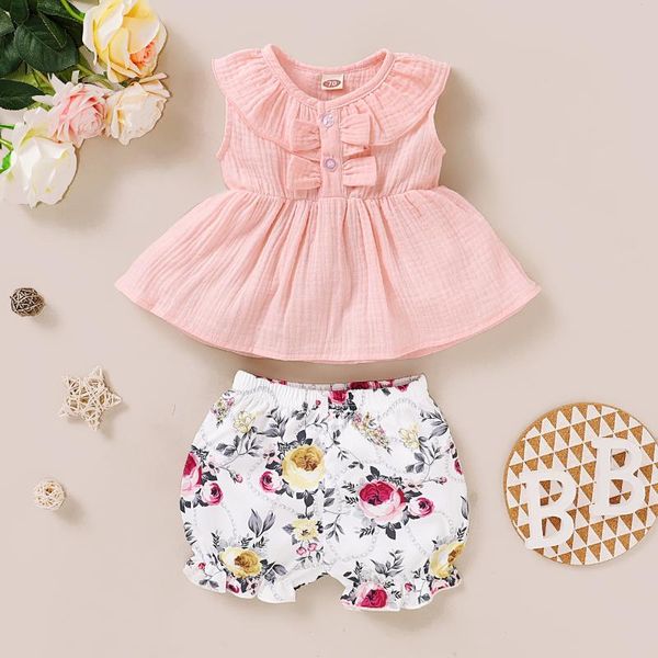 baby girls sleeveless flowers shorts outfit set fashion summer born toddler cotton children infant kids clothing sets, White
baby girls sleeveless flowers shorts outfit set fashion summer born toddler cotton children infant kids clothing sets, White