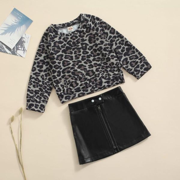 clothing sets 2pcs children's leopard printed loose long sleeves pullover leather zipper skirt toddler girls spring autumn 2-7 years, White
clothing sets 2pcs children's leopard printed loose long sleeves pullover leather zipper skirt toddler girls spring autumn 2-7 years, White
