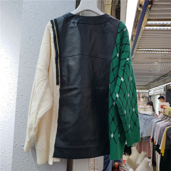 women's sweaters elegant all-matching fahsion color contrast sweater leather crochet plutonium cardigan jacket women's o5mr, White;black
women's sweaters elegant all-matching fahsion color contrast sweater leather crochet plutonium cardigan jacket women's o5mr, White;black