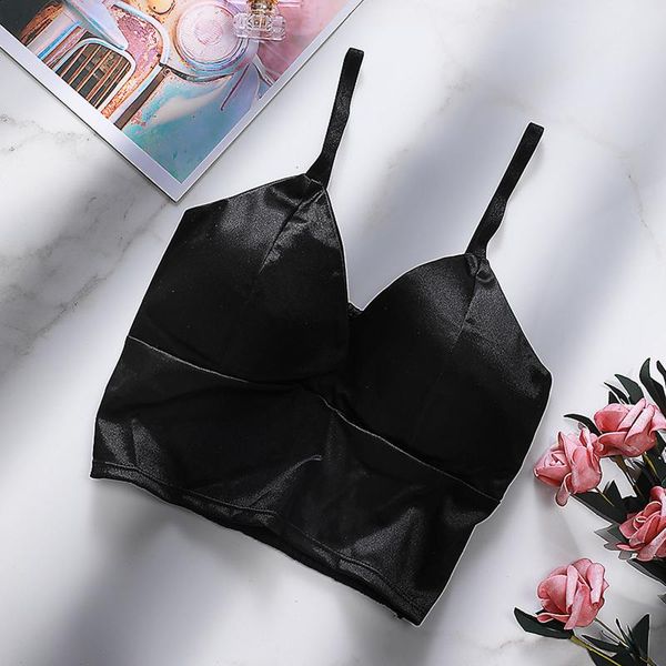 bustiers & corsets women's outer wear chest wrap women fashion solid color v-neck sling satin underwear for female 2021, Black;white
bustiers & corsets women's outer wear chest wrap women fashion solid color v-neck sling satin underwear for female 2021, Black;white
