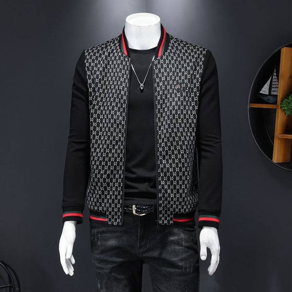 fashion jacket autumn 2021 baseball collar men's coat wear, Black;brown