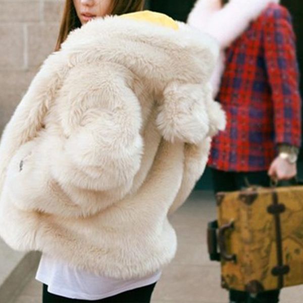 fur women's coat coat hooded bear with ears cute girl small fresh, Black
fur women's coat coat hooded bear with ears cute girl small fresh, Black