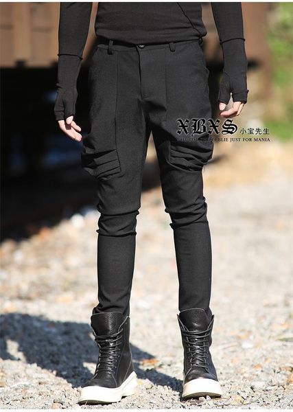 men's clothing hair stylist fashion nightclub bigbang personality skinny pants trousers plus size costumes 27-46, Black
men's clothing hair stylist fashion nightclub bigbang personality skinny pants trousers plus size costumes 27-46, Black