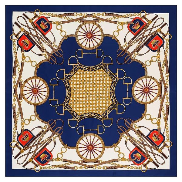 scarves holiday gift fashion woman scarf 100% silk 130cm big square sunscreen kerchief headband belt chain printing, Blue;gray
scarves holiday gift fashion woman scarf 100% silk 130cm big square sunscreen kerchief headband belt chain printing, Blue;gray