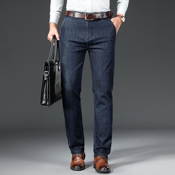men's jeans 28-42 fashion straight leg classic business stretch casual pants regular-fit, Blue
men's jeans 28-42 fashion straight leg classic business stretch casual pants regular-fit, Blue