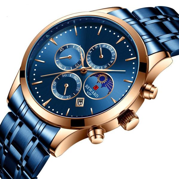 wristwatches gold blue luxury watch men moon phase fashion waterproof steel wrist mens quartz sports relogio masculino, Slivery;brown
wristwatches gold blue luxury watch men moon phase fashion waterproof steel wrist mens quartz sports relogio masculino, Slivery;brown