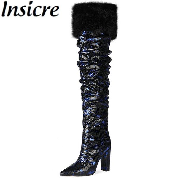 boots drestrive women over knee high zipper pointed toe mixed colors pleated patent leather snake pattern big size 47 thin heels, Black
boots drestrive women over knee high zipper pointed toe mixed colors pleated patent leather snake pattern big size 47 thin heels, Black