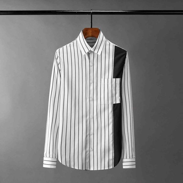 tee shirt shirt long sleeve black and stripe casual mens shirts fashion slim fit party man shrits, White;black
tee shirt shirt long sleeve black and stripe casual mens shirts fashion slim fit party man shrits, White;black
