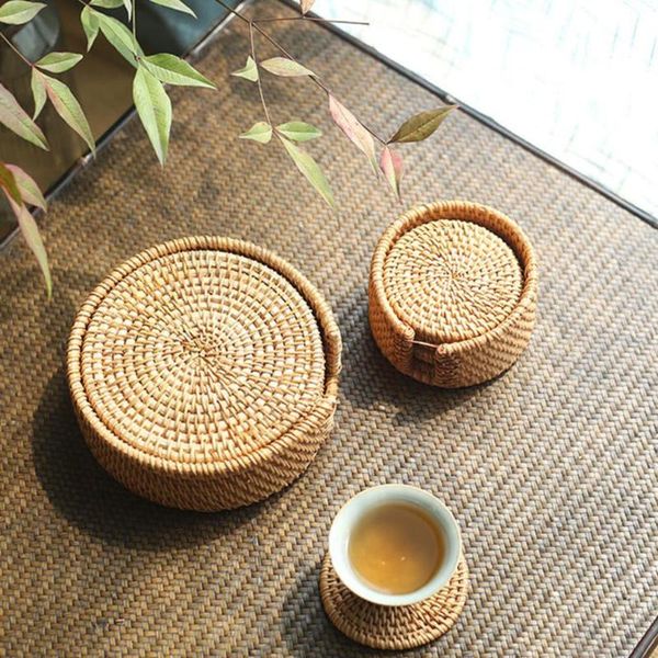 mats & pads japanese rattan weaving round tea mat dinnerware placemat kitchen table insulation pad accessories 8cm 10cm 13cm
mats & pads japanese rattan weaving round tea mat dinnerware placemat kitchen table insulation pad accessories 8cm 10cm 13cm