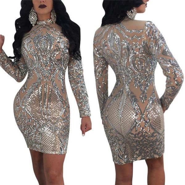 casual dresses lace sequined long sleeve dress women 2021 bodycon elegant mini ladies stage costume party club, Black;gray
casual dresses lace sequined long sleeve dress women 2021 bodycon elegant mini ladies stage costume party club, Black;gray