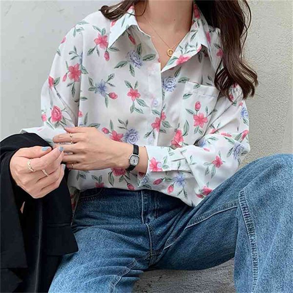 women's blouses & shirts streetwear brief flroals all match printed gentle vintage stylish comfortable office lady chic femme, White
women's blouses & shirts streetwear brief flroals all match printed gentle vintage stylish comfortable office lady chic femme, White