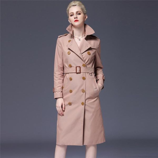 women's trench coats europe 2021 spring autumn women windbreaker casual temperament double-breasted long fashion slim female w085, Tan;black
women's trench coats europe 2021 spring autumn women windbreaker casual temperament double-breasted long fashion slim female w085, Tan;black