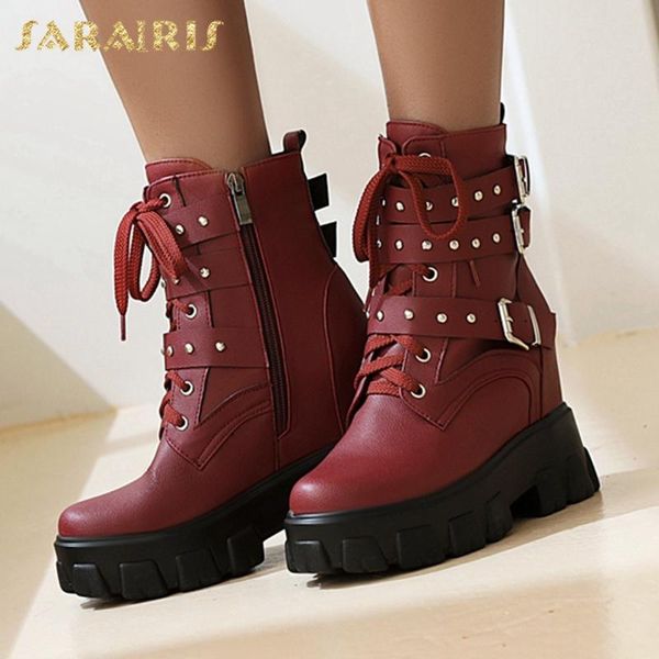 boots sarairis 2021 female large size 43 platform fashion shoes woman booties zipper belt buckle decoration work, Black
boots sarairis 2021 female large size 43 platform fashion shoes woman booties zipper belt buckle decoration work, Black