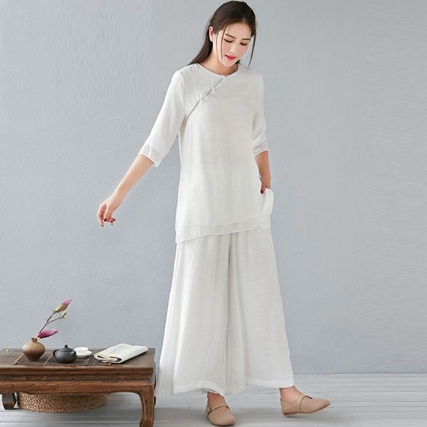 chinese style summer clothes for women tai chi uniform yoga cheongsam wide leg pants 2 piece sets womens outfits 11266, Red
chinese style summer clothes for women tai chi uniform yoga cheongsam wide leg pants 2 piece sets womens outfits 11266, Red