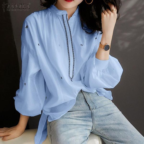 women's blouses & shirts elegant embroidery spring 2022 puff sleeve blusas female split irregular tunic chemise, White
women's blouses & shirts elegant embroidery spring 2022 puff sleeve blusas female split irregular tunic chemise, White