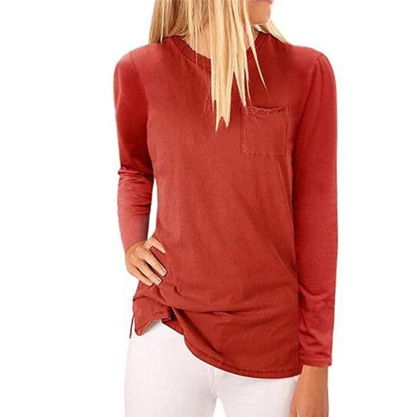 women's t-shirt vintage basic pockets long sleeve for womens clothing 2021 autumn casual solid crew neck tee pullover tunic 90s, White
women's t-shirt vintage basic pockets long sleeve for womens clothing 2021 autumn casual solid crew neck tee pullover tunic 90s, White
