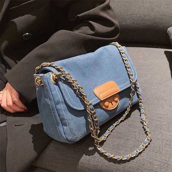 luxury designer denim chain crossbody bags for women hit fashion trends female shoulder handbags and purses 211023
luxury designer denim chain crossbody bags for women hit fashion trends female shoulder handbags and purses 211023