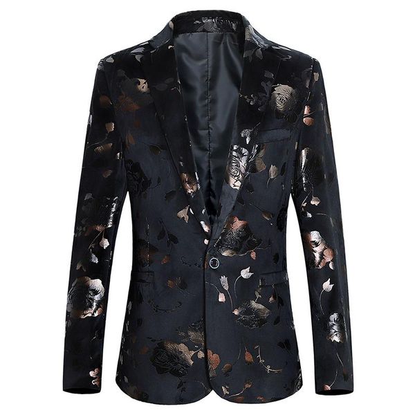 men's suits & blazers men's floral print bronzing slim fit large size 6xl suit coat fashion casual male banquet blazer jacket, White;black
men's suits & blazers men's floral print bronzing slim fit large size 6xl suit coat fashion casual male banquet blazer jacket, White;black