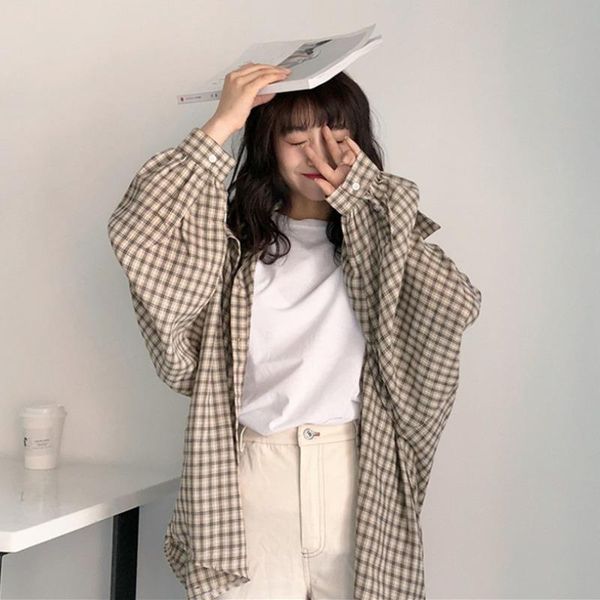 women's blouses & shirts checked shirt female retro port flavor spring and autumn 2021 korean version loose students wear sun protectio, White
women's blouses & shirts checked shirt female retro port flavor spring and autumn 2021 korean version loose students wear sun protectio, White