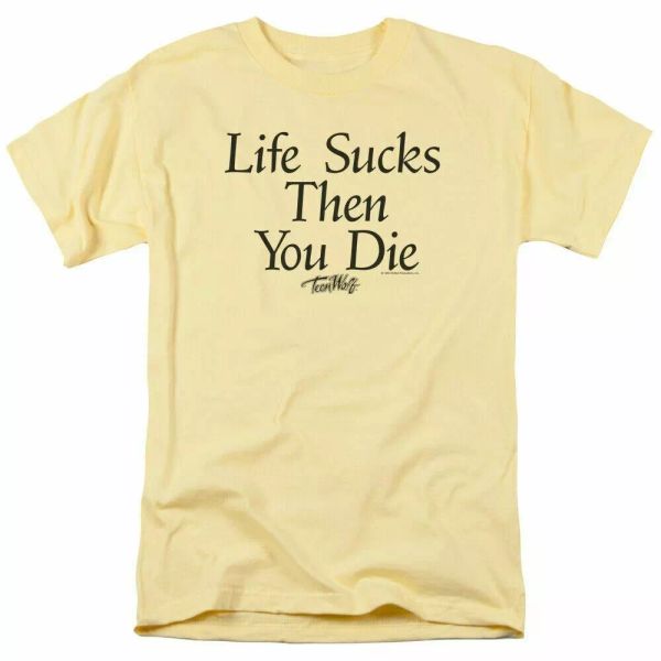 teen wolf life sucks t shirt mens licensed movie tee scott howard banana, White;black
teen wolf life sucks t shirt mens licensed movie tee scott howard banana, White;black