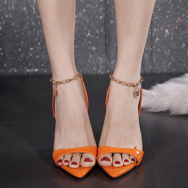 dress shoes ladies fashion ankle strap open toe women summer style temperament metal chain stiletto sandals banquet wedding, Black
dress shoes ladies fashion ankle strap open toe women summer style temperament metal chain stiletto sandals banquet wedding, Black