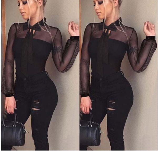 women's jumpsuits & rompers fashion women ladies leotard tulle long sleeve bandge thin summer jumpsuit s-xl clothes blouse bod, Black;white
women's jumpsuits & rompers fashion women ladies leotard tulle long sleeve bandge thin summer jumpsuit s-xl clothes blouse bod, Black;white