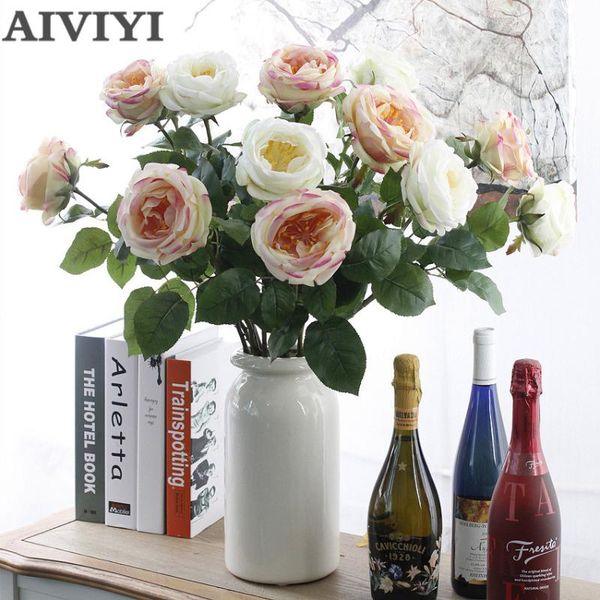 decorative artificial rose branch silk+plastic flores simulation flowers for home el wedding decoration & wreaths
decorative artificial rose branch silk+plastic flores simulation flowers for home el wedding decoration & wreaths