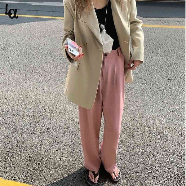 170-175cm spring summer wide leg pants women elastic waist pink office ladies khaki trousers plus length purple 210519, Black;white
170-175cm spring summer wide leg pants women elastic waist pink office ladies khaki trousers plus length purple 210519, Black;white