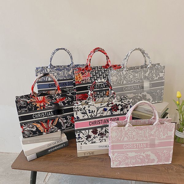 hand bootote tote toiledejouy embroidered shopping bag