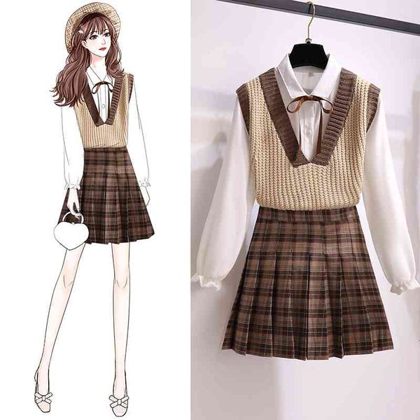 two piece dress casual ichoix set of three vests vest + long sleeve white blouse short skirt student style candy suits for the autumn kit 6e
two piece dress casual ichoix set of three vests vest + long sleeve white blouse short skirt student style candy suits for the autumn kit 6e
