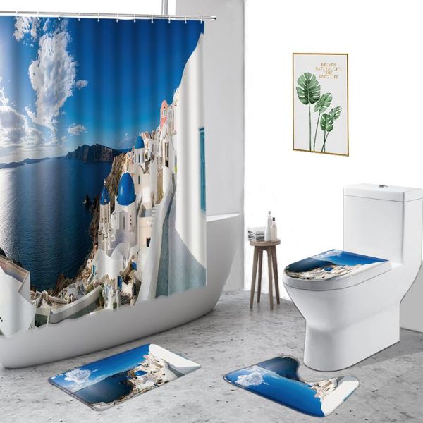shower curtains mediterranean landscape curtain coastal city scenery bathroom decor set non-slip carpet fabric waterproof bath
shower curtains mediterranean landscape curtain coastal city scenery bathroom decor set non-slip carpet fabric waterproof bath